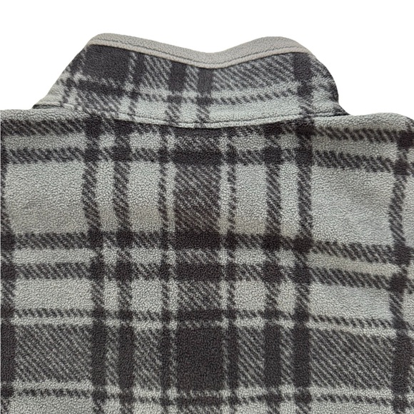 Columbia Men XXL Black Gray Plaid Fleece 1/4 Zip Pullover Outdoor Hiking Jacket - Picture 3 of 15